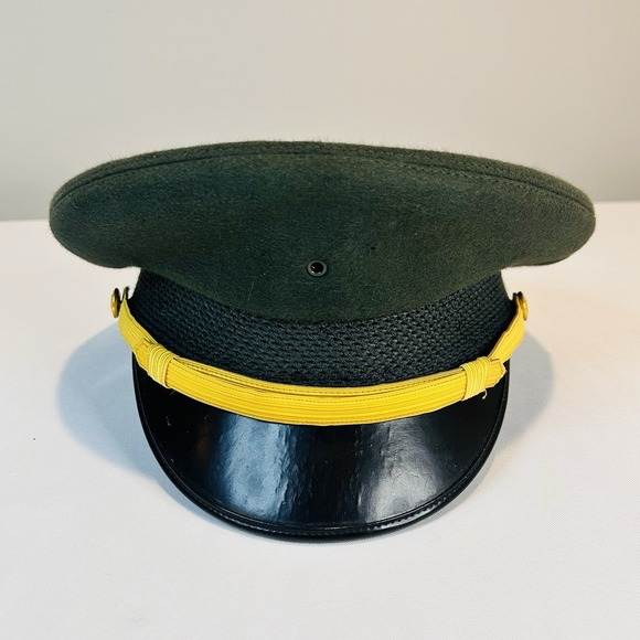 Vintage U.S. Flight Ace Officer Army Green Dress Hat Size 7 1/4 No Emblem - Picture 1 of 16